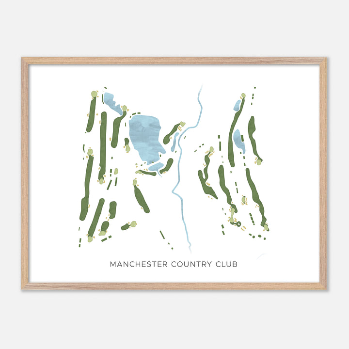 Print of Manchester Country Club Modern Map