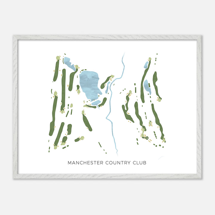 Print of Manchester Country Club Modern Map