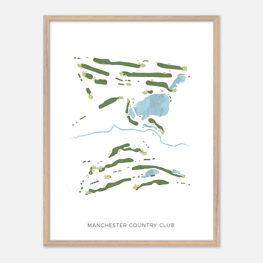 Print of Manchester Country Club Modern Map