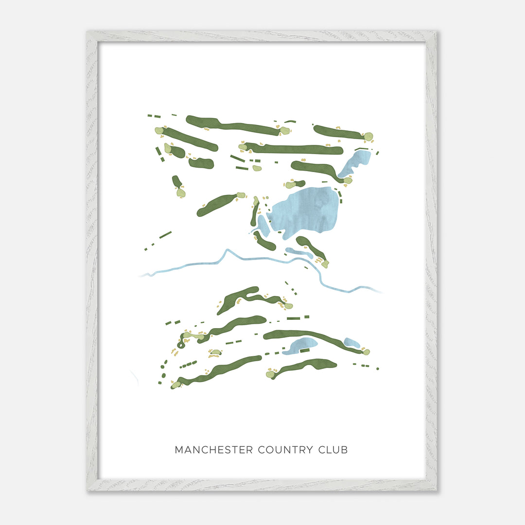 Print of Manchester Country Club Modern Map