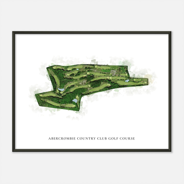 Print of Abercrombie Country Club Golf Course Classic Map