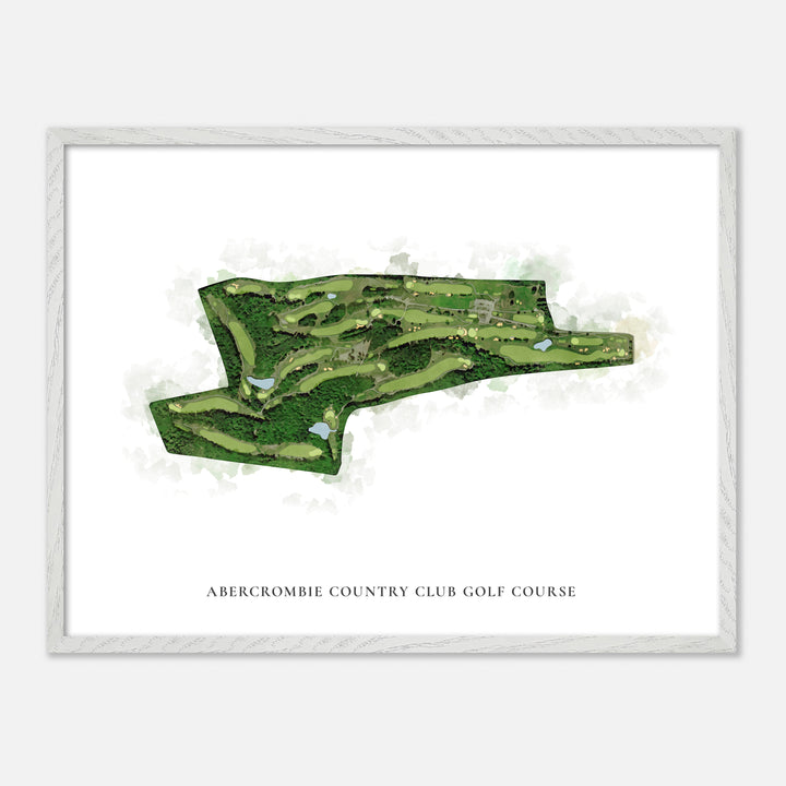 Print of Abercrombie Country Club Golf Course Classic Map