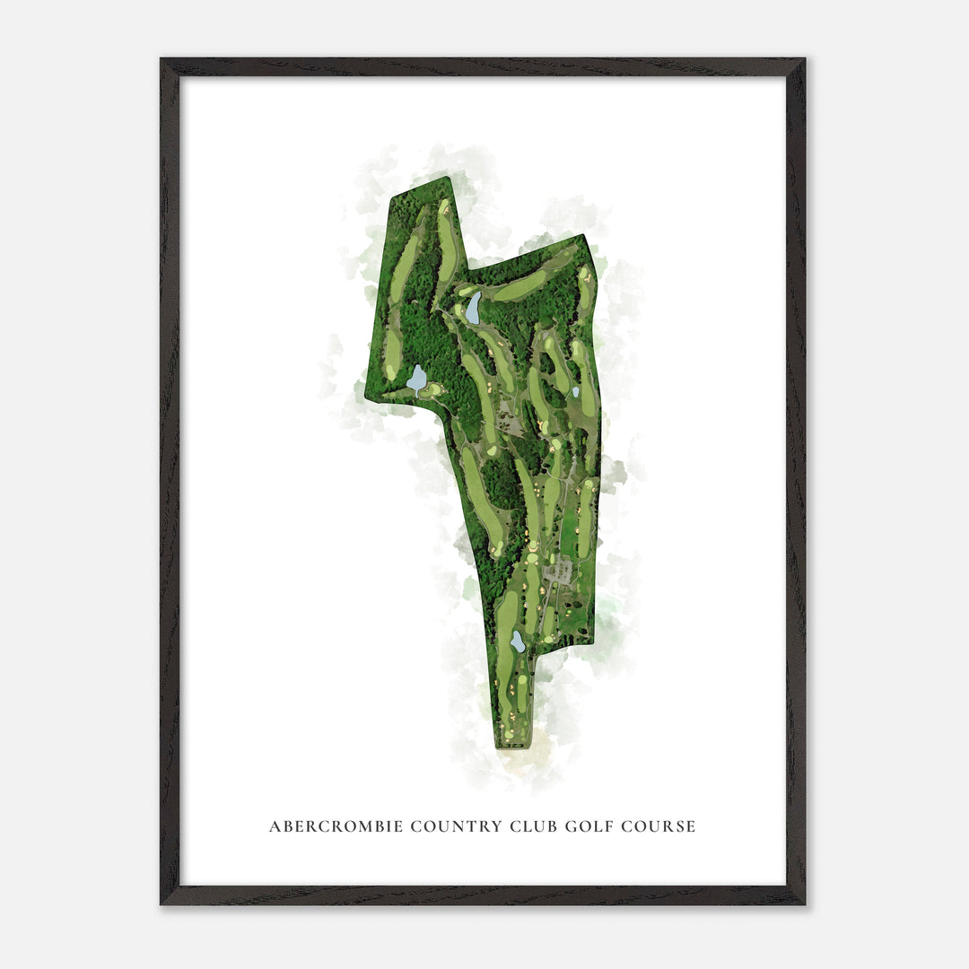 Print of Abercrombie Country Club Golf Course Classic Map