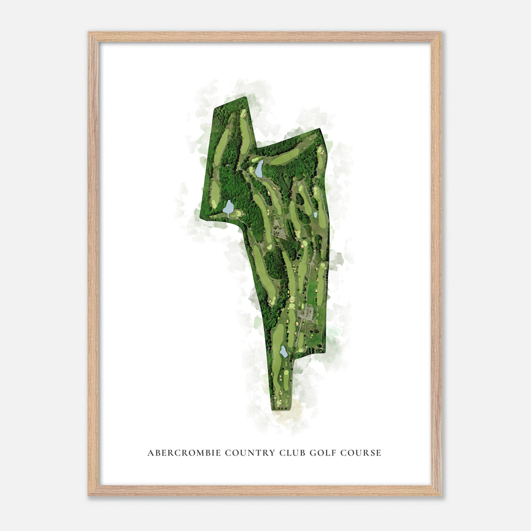 Print of Abercrombie Country Club Golf Course Classic Map