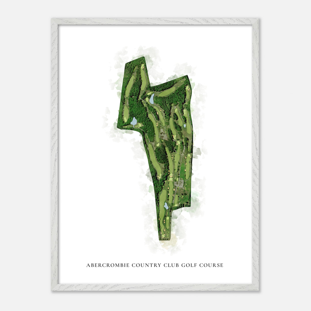 Print of Abercrombie Country Club Golf Course Classic Map