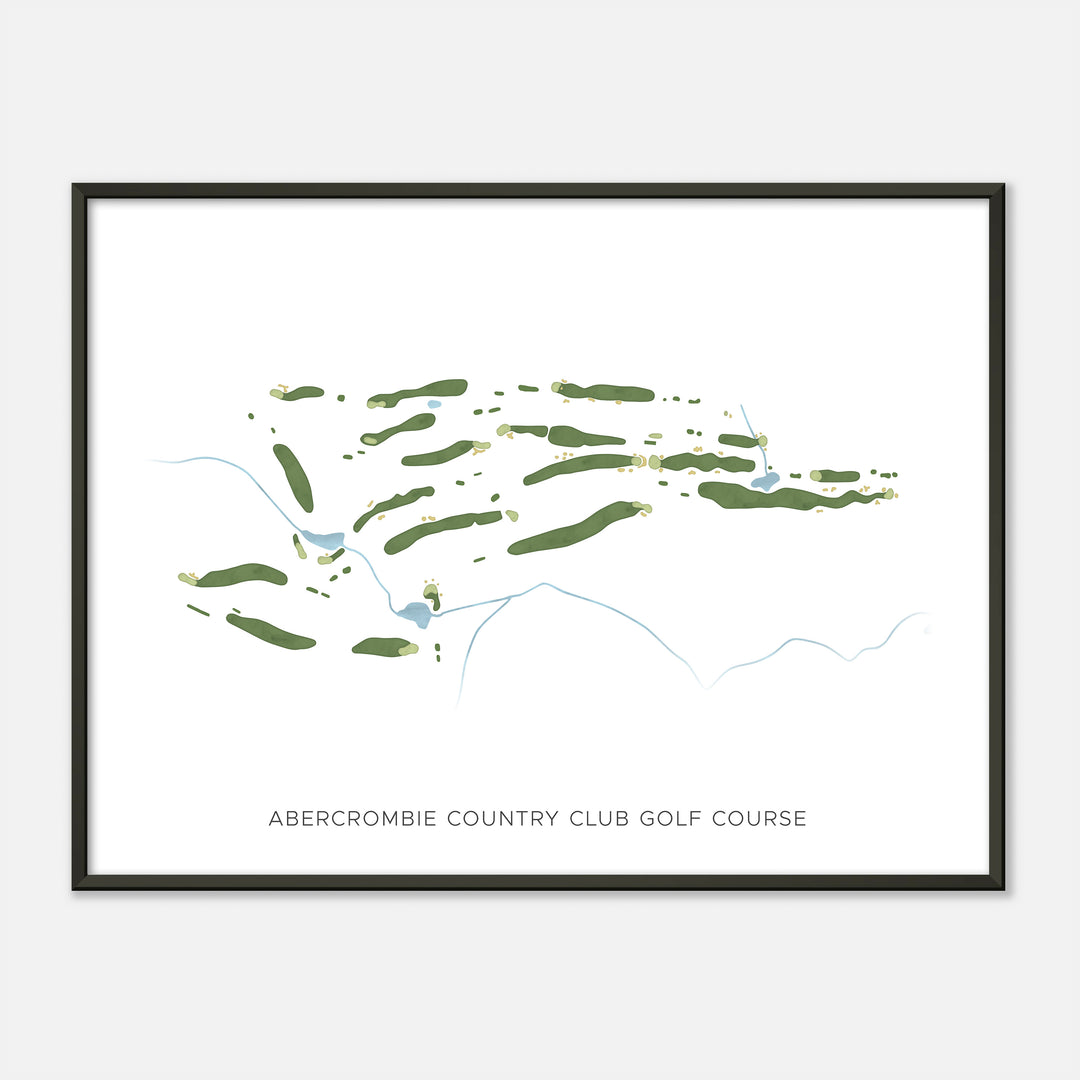 Print of Abercrombie Country Club Golf Course Modern Map