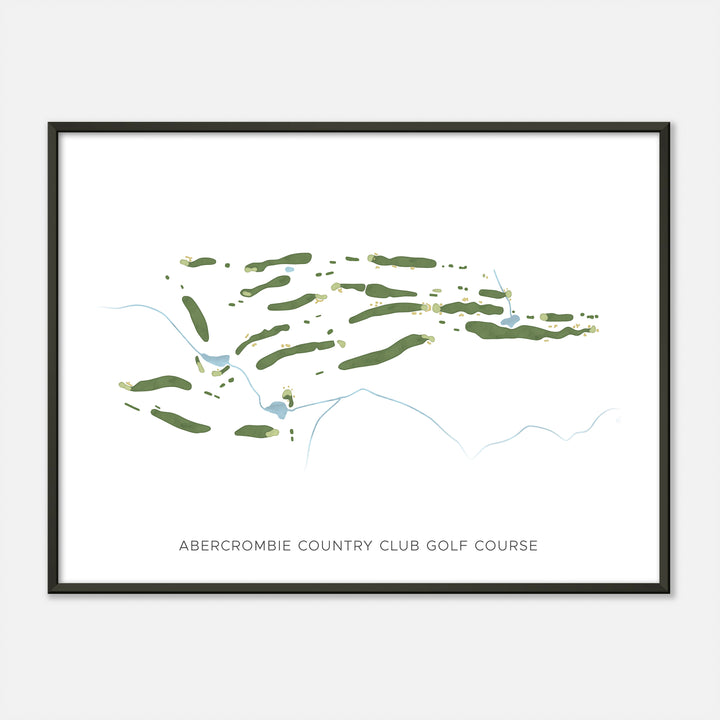 Print of Abercrombie Country Club Golf Course Modern Map