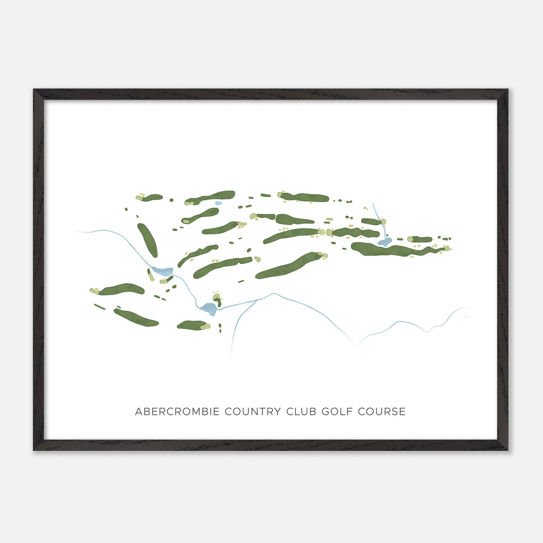 Print of Abercrombie Country Club Golf Course Modern Map