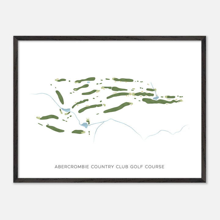 Print of Abercrombie Country Club Golf Course Modern Map
