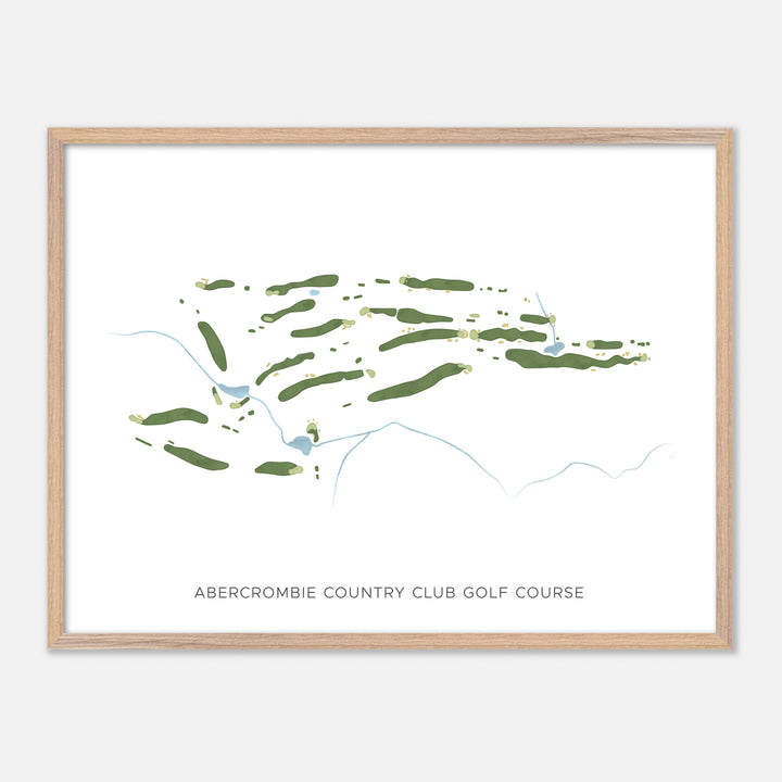 Print of Abercrombie Country Club Golf Course Modern Map