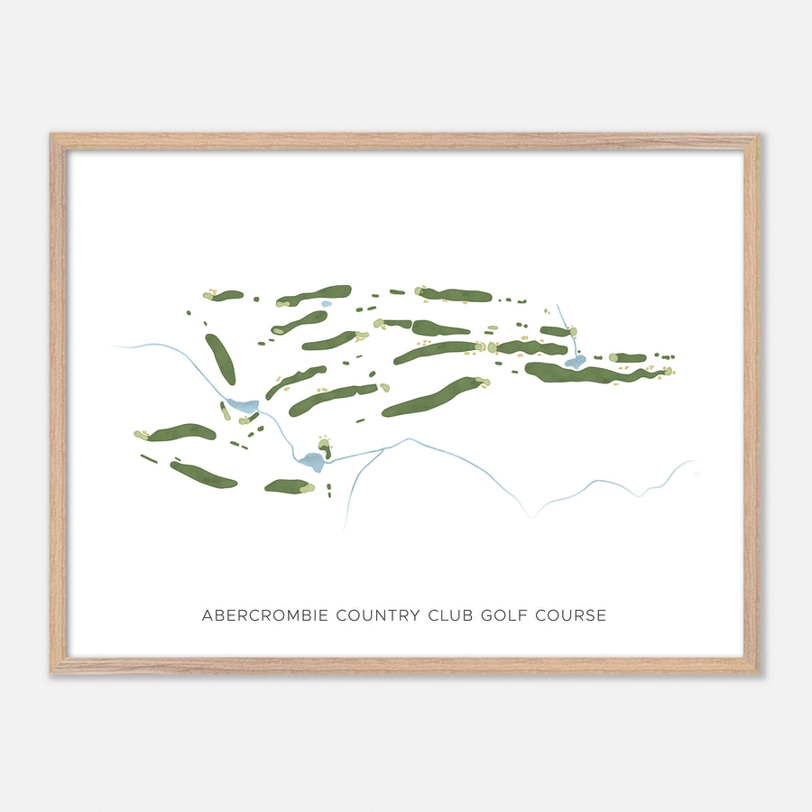 Print of Abercrombie Country Club Golf Course Modern Map