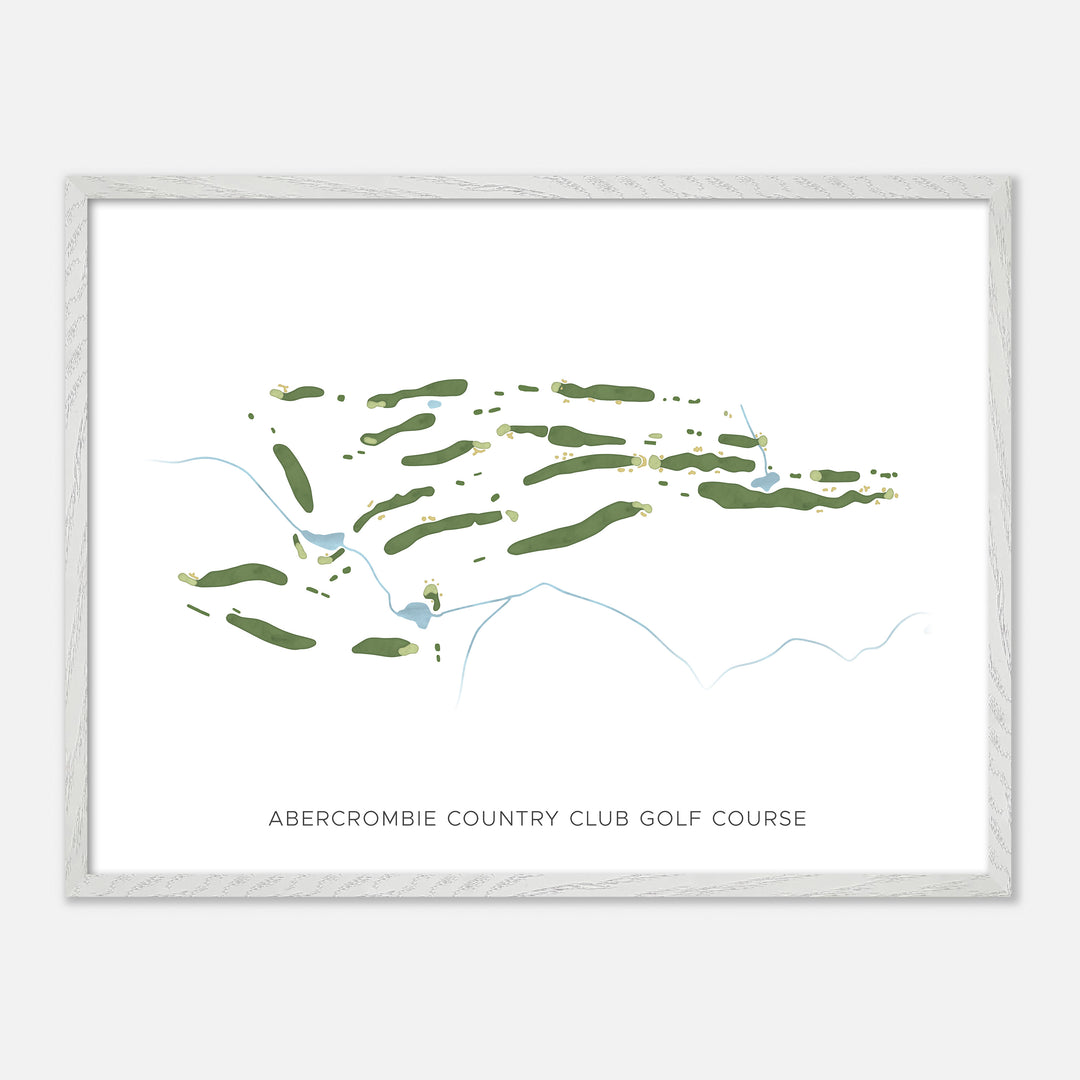 Print of Abercrombie Country Club Golf Course Modern Map