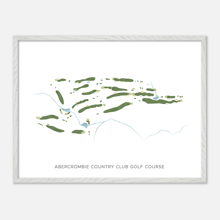 Print of Abercrombie Country Club Golf Course Modern Map