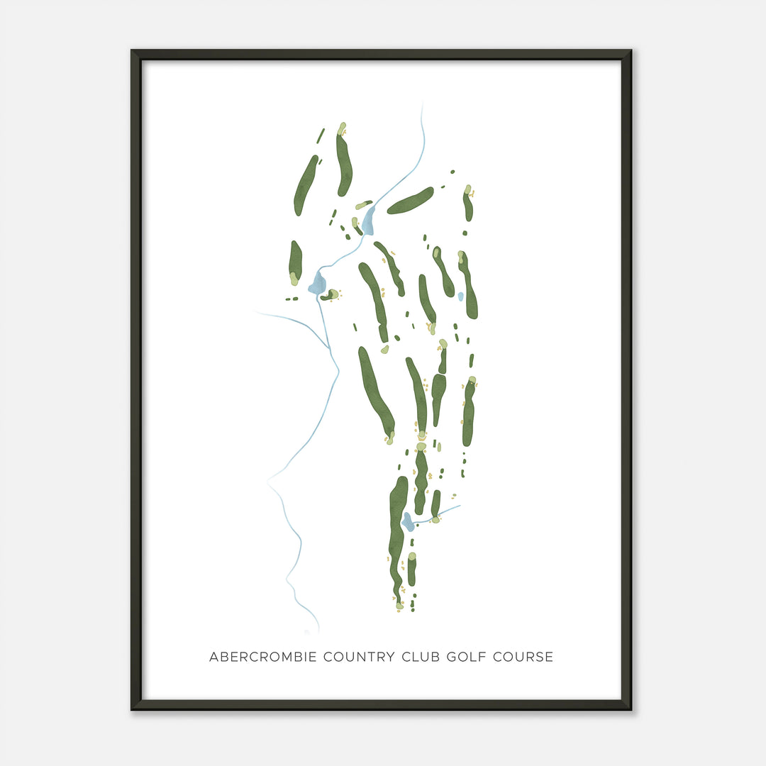 Print of Abercrombie Country Club Golf Course Modern Map