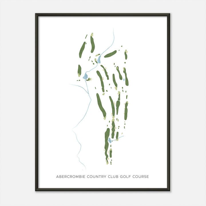 Print of Abercrombie Country Club Golf Course Modern Map