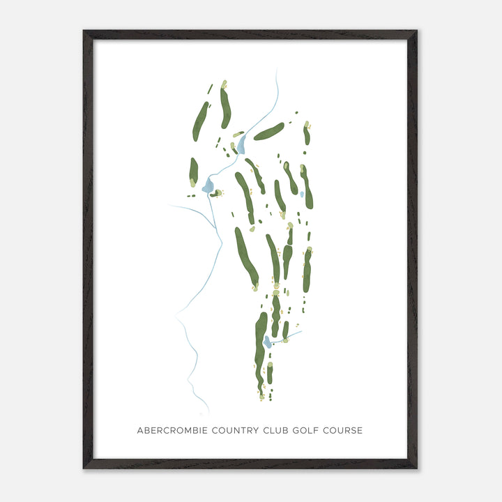 Print of Abercrombie Country Club Golf Course Modern Map
