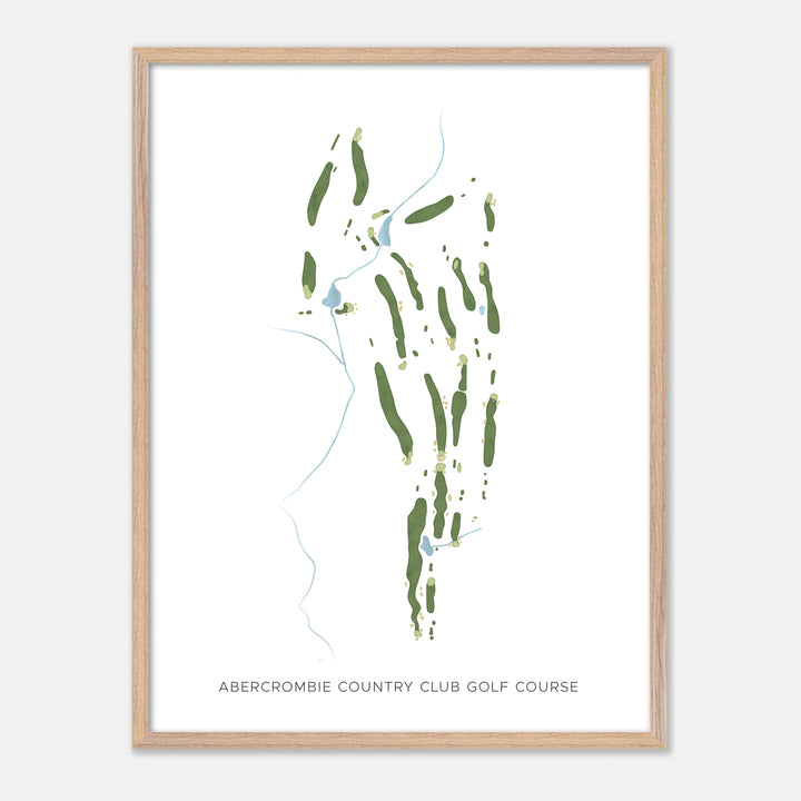 Print of Abercrombie Country Club Golf Course Modern Map