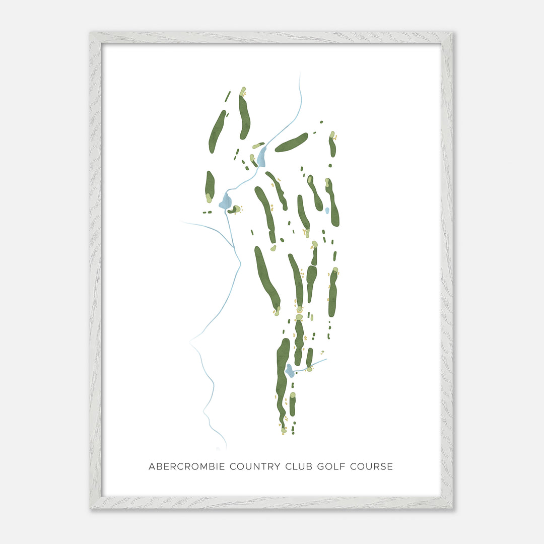 Print of Abercrombie Country Club Golf Course Modern Map