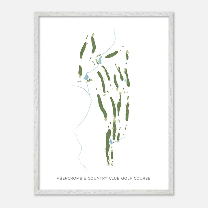 Print of Abercrombie Country Club Golf Course Modern Map