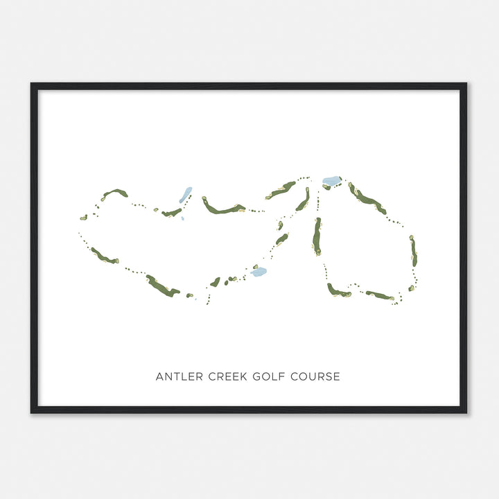 Print of Antler Creek Golf Course Modern Map