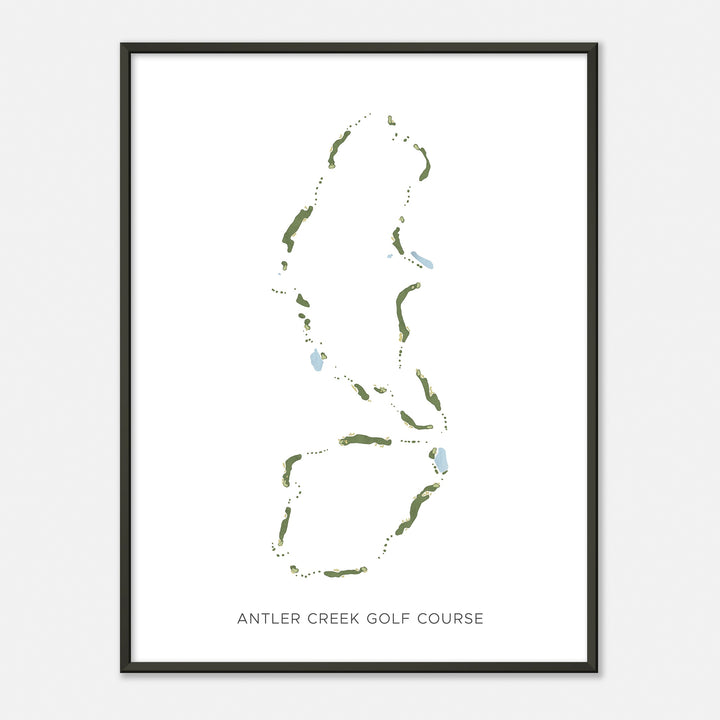 Print of Antler Creek Golf Course Modern Map