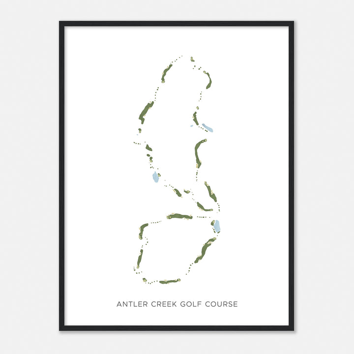 Print of Antler Creek Golf Course Modern Map