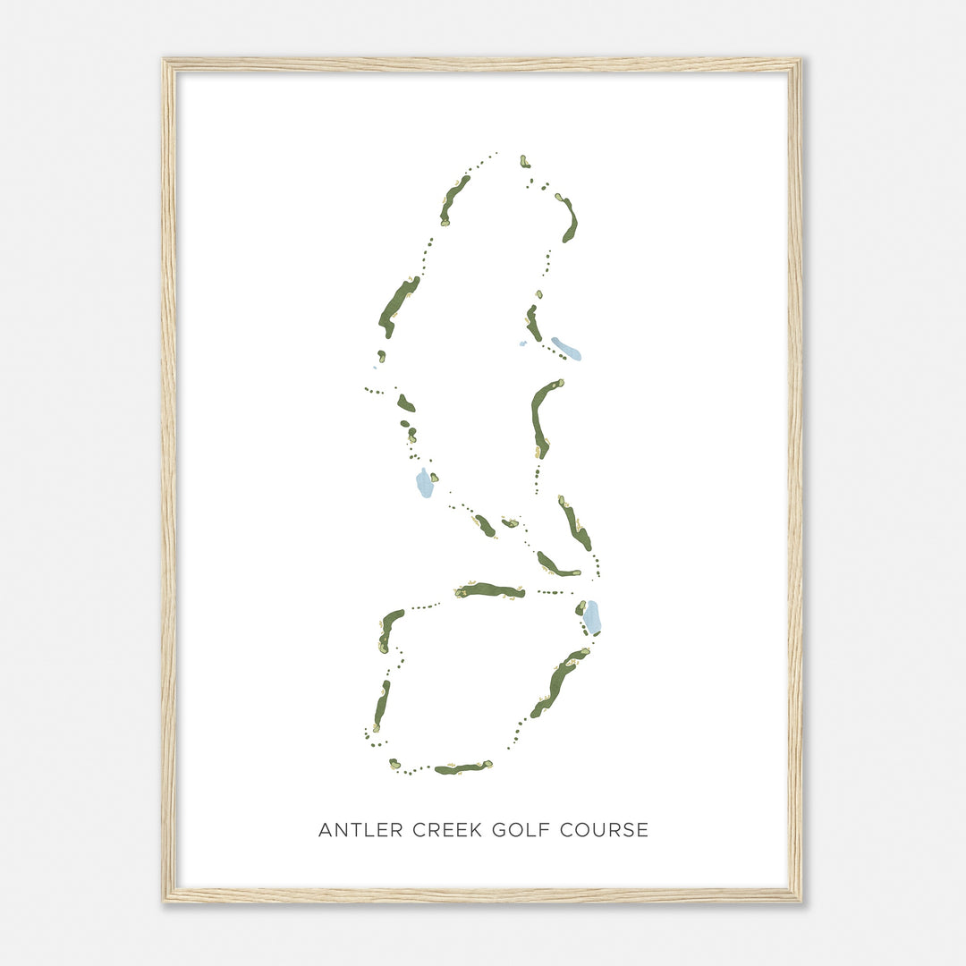 Print of Antler Creek Golf Course Modern Map