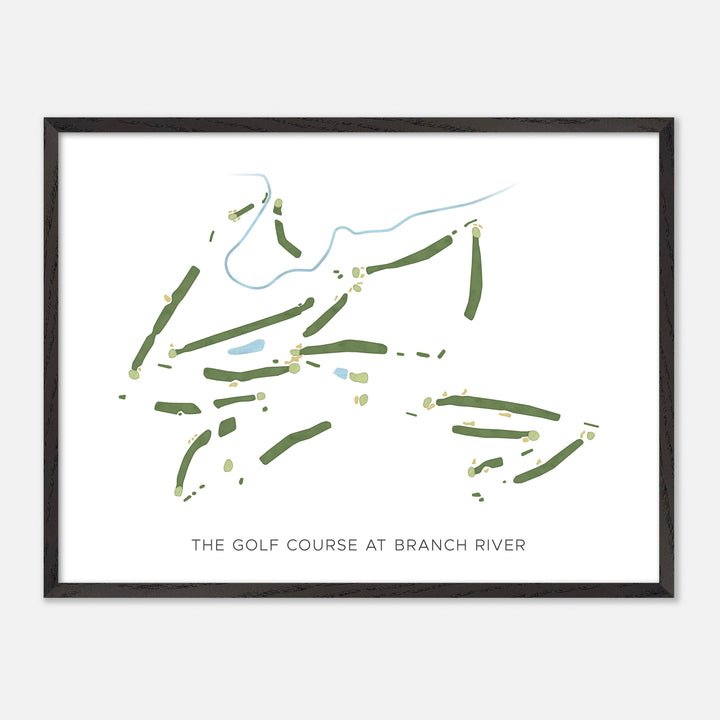 Print of The Golf Course At Branch River Modern Map