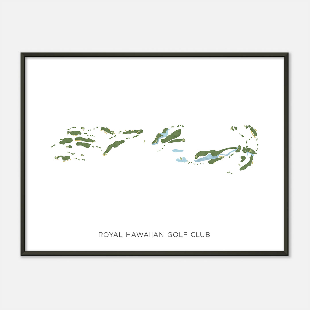 Print of Royal Hawaiian Golf Club Modern Map