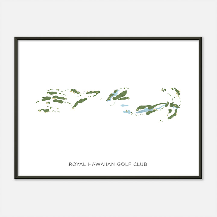 Print of Royal Hawaiian Golf Club Modern Map