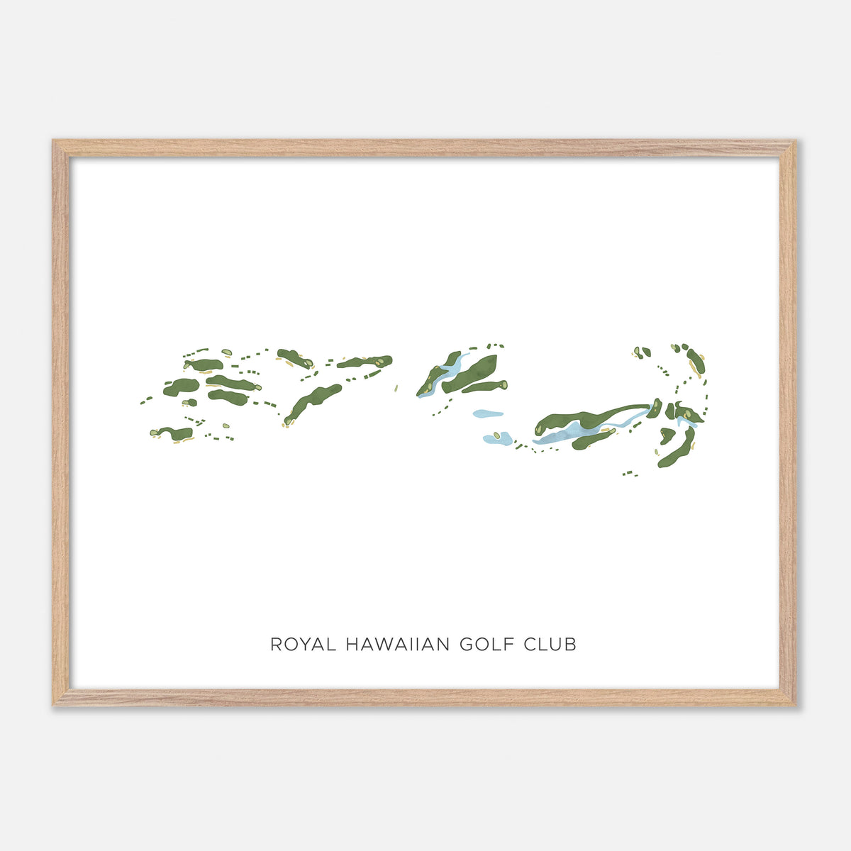 Print of Royal Hawaiian Golf Club Modern Map