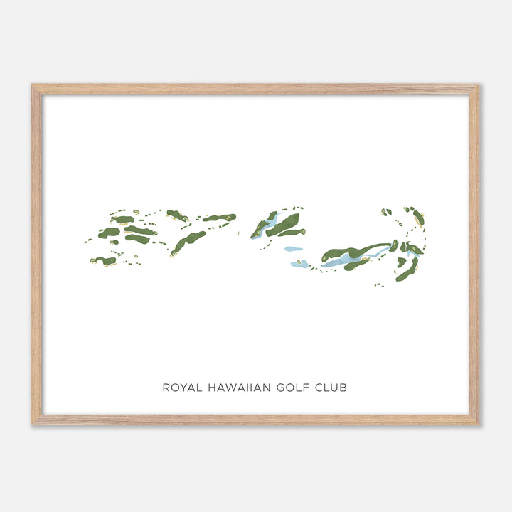 Print of Royal Hawaiian Golf Club Modern Map