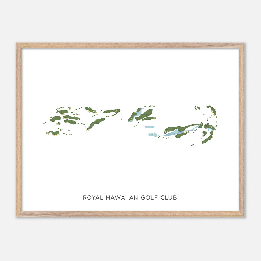 Print of Royal Hawaiian Golf Club Modern Map