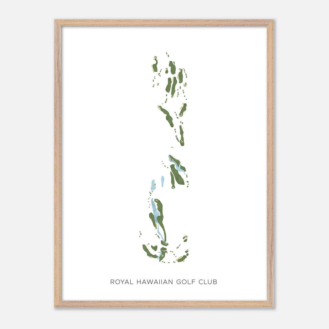 Print of Royal Hawaiian Golf Club Modern Map