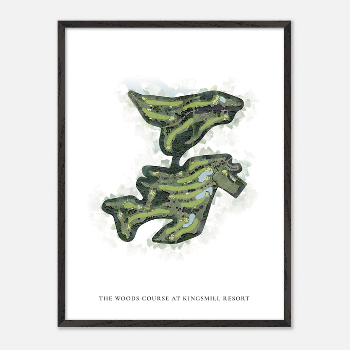 Print of The Woods Course At Kingsmill Resort Classic Map