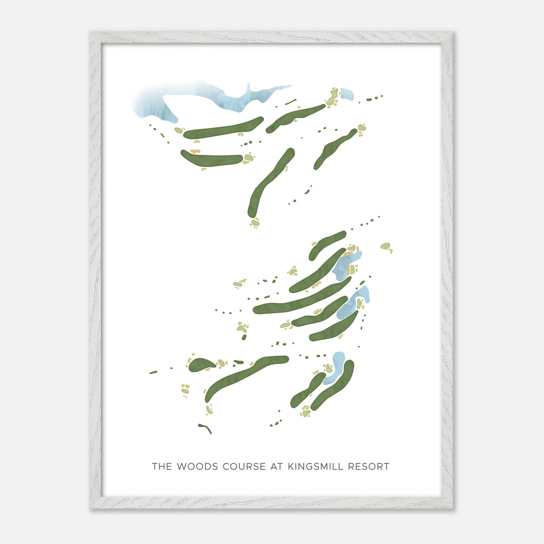 Print of The Woods Course At Kingsmill Resort Modern Map