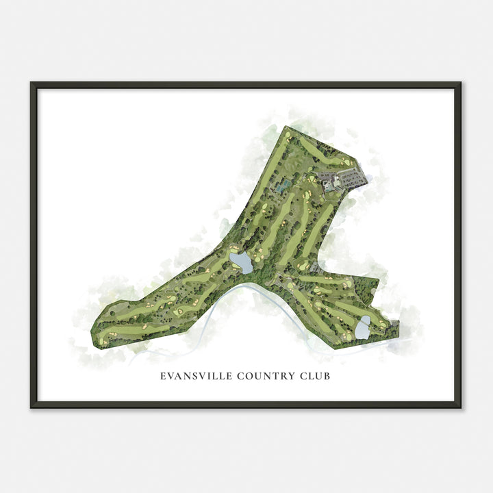 Print of Evansville Country Club Classic Map