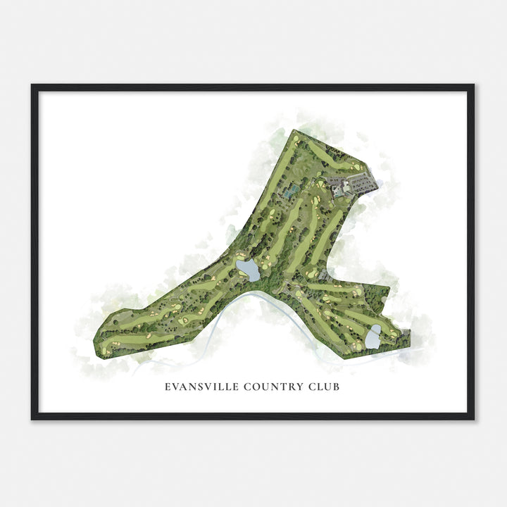 Print of Evansville Country Club Classic Map