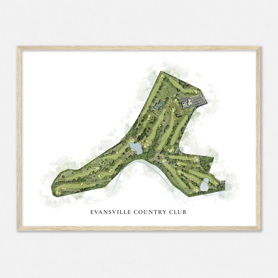 Print of Evansville Country Club Classic Map