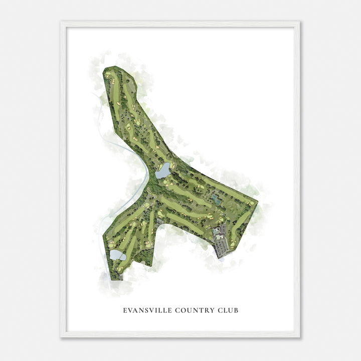 Print of Evansville Country Club Classic Map