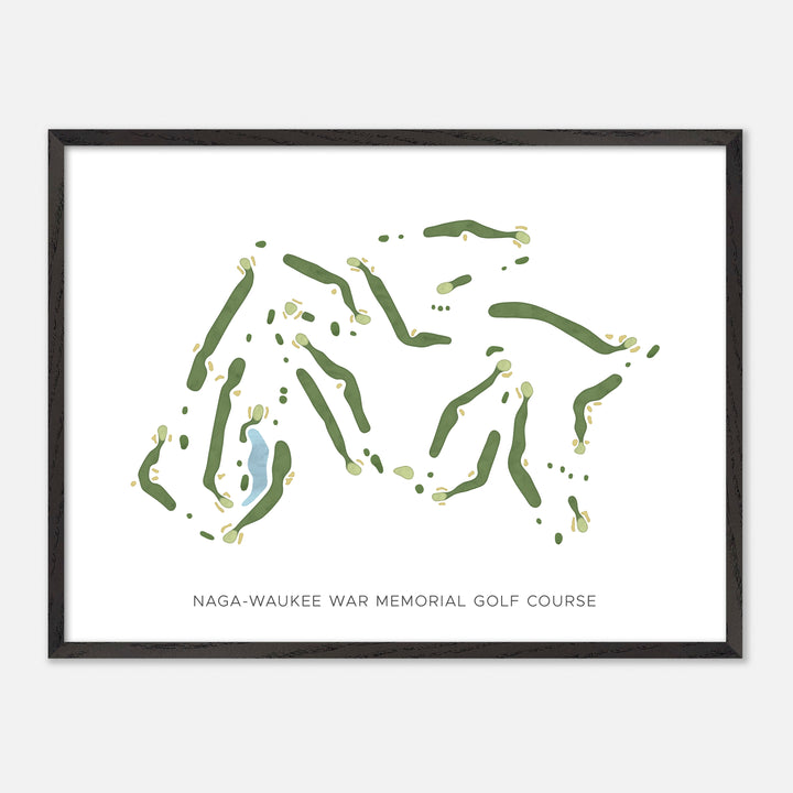 Print of Naga-Waukee War Memorial Golf Course Modern Map