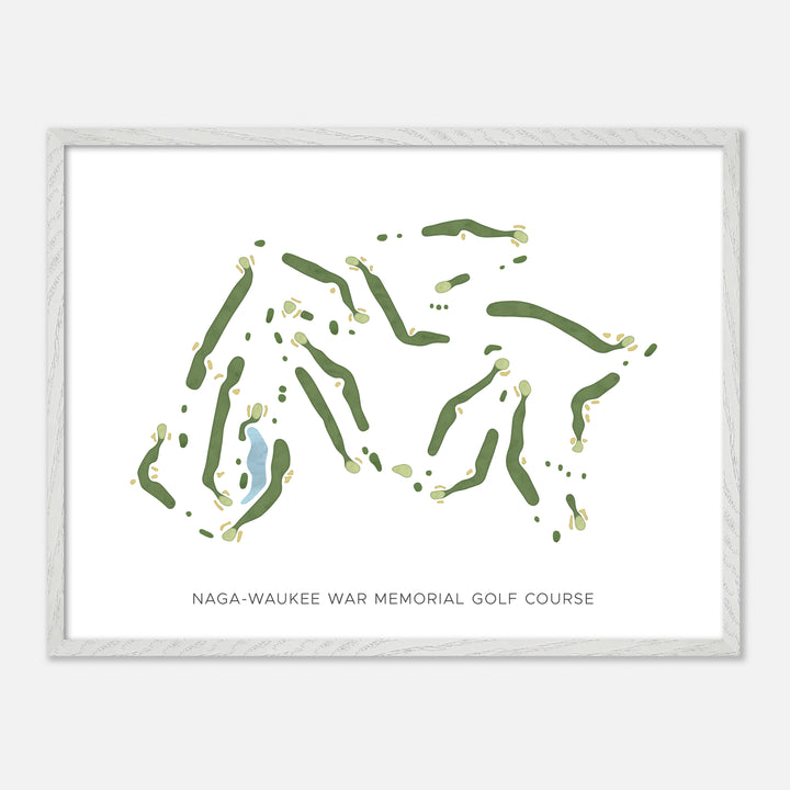 Print of Naga-Waukee War Memorial Golf Course Modern Map