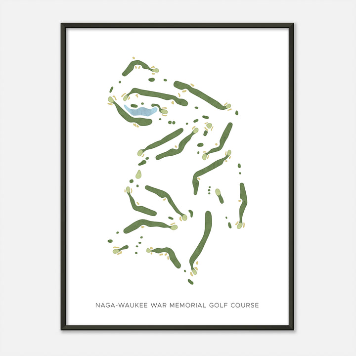 Print of Naga-Waukee War Memorial Golf Course Modern Map