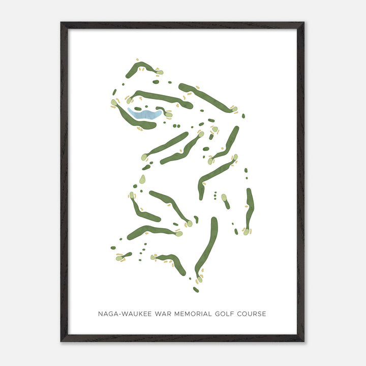Print of Naga-Waukee War Memorial Golf Course Modern Map