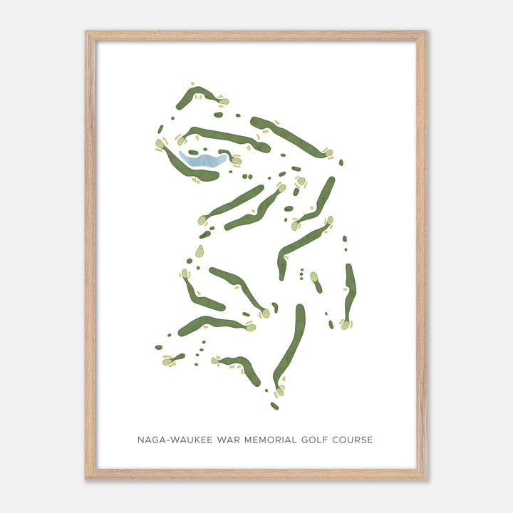 Print of Naga-Waukee War Memorial Golf Course Modern Map