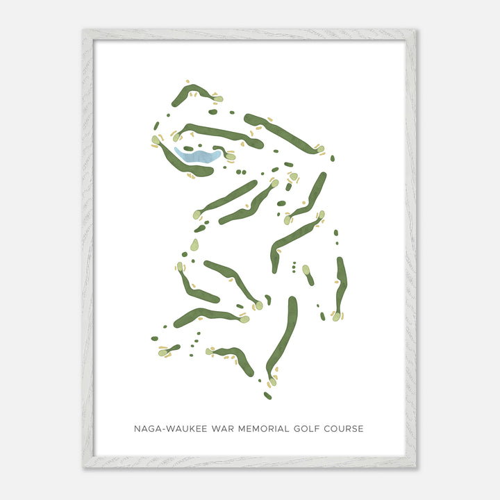 Print of Naga-Waukee War Memorial Golf Course Modern Map