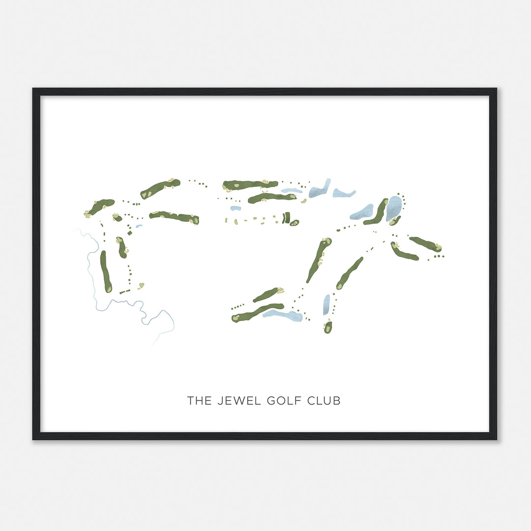 Print of The Jewel Golf Club Modern Map