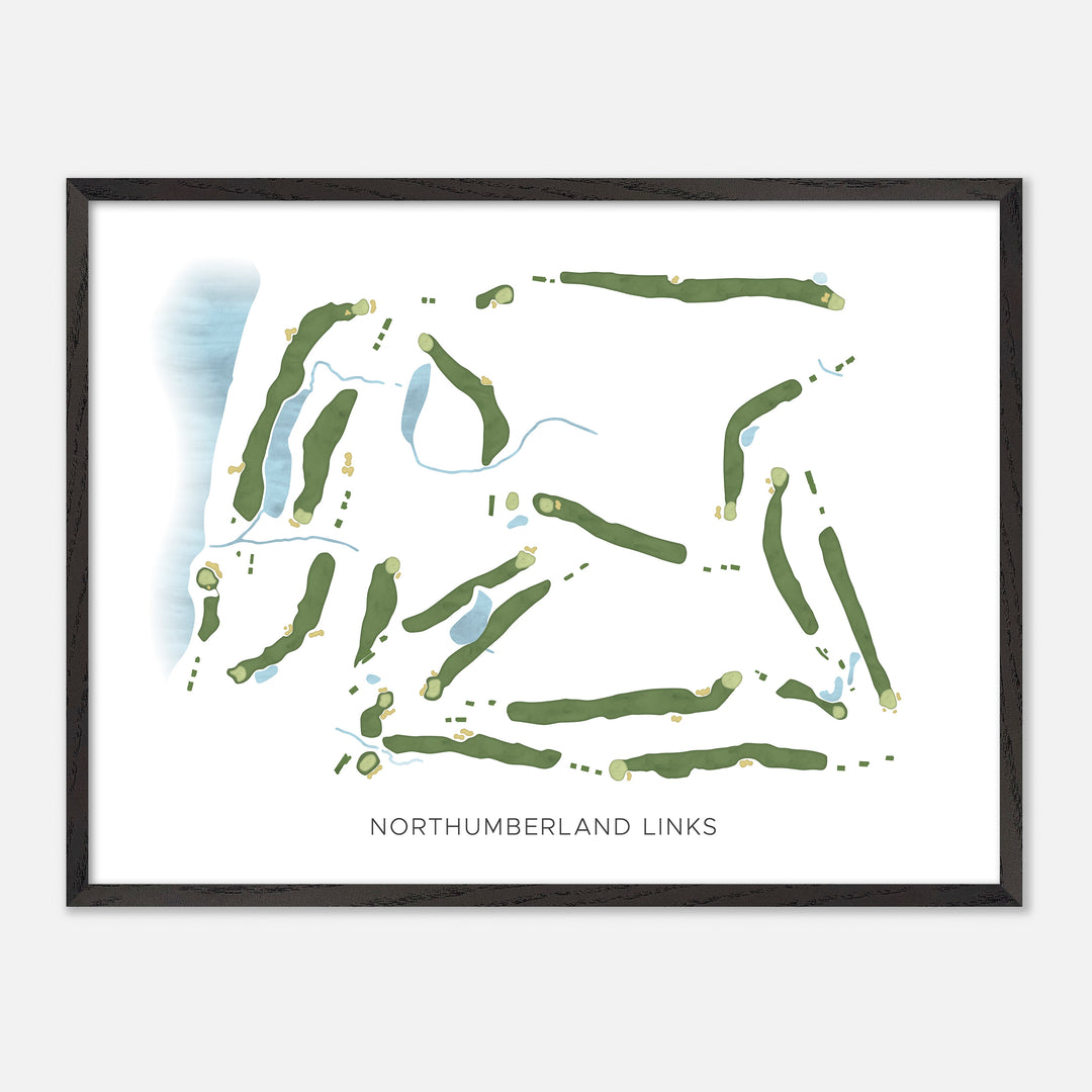 Print of Northumberland Links Modern Map