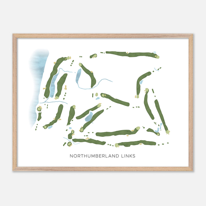 Print of Northumberland Links Modern Map