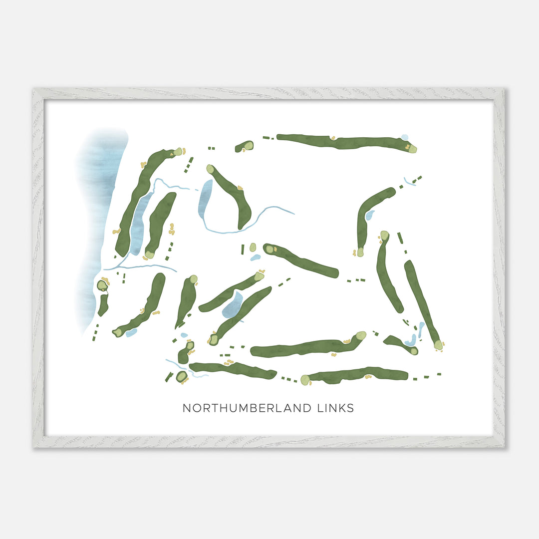 Print of Northumberland Links Modern Map